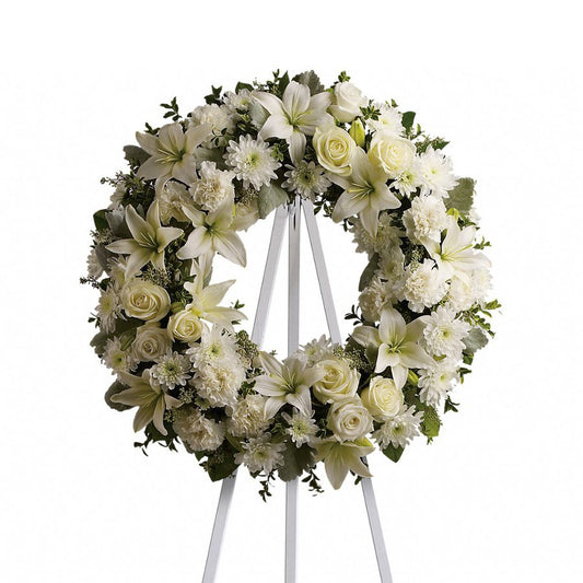 Serenity and Peace Standing Wreath