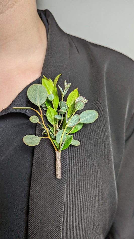 Mixed Foliage Boutonniere